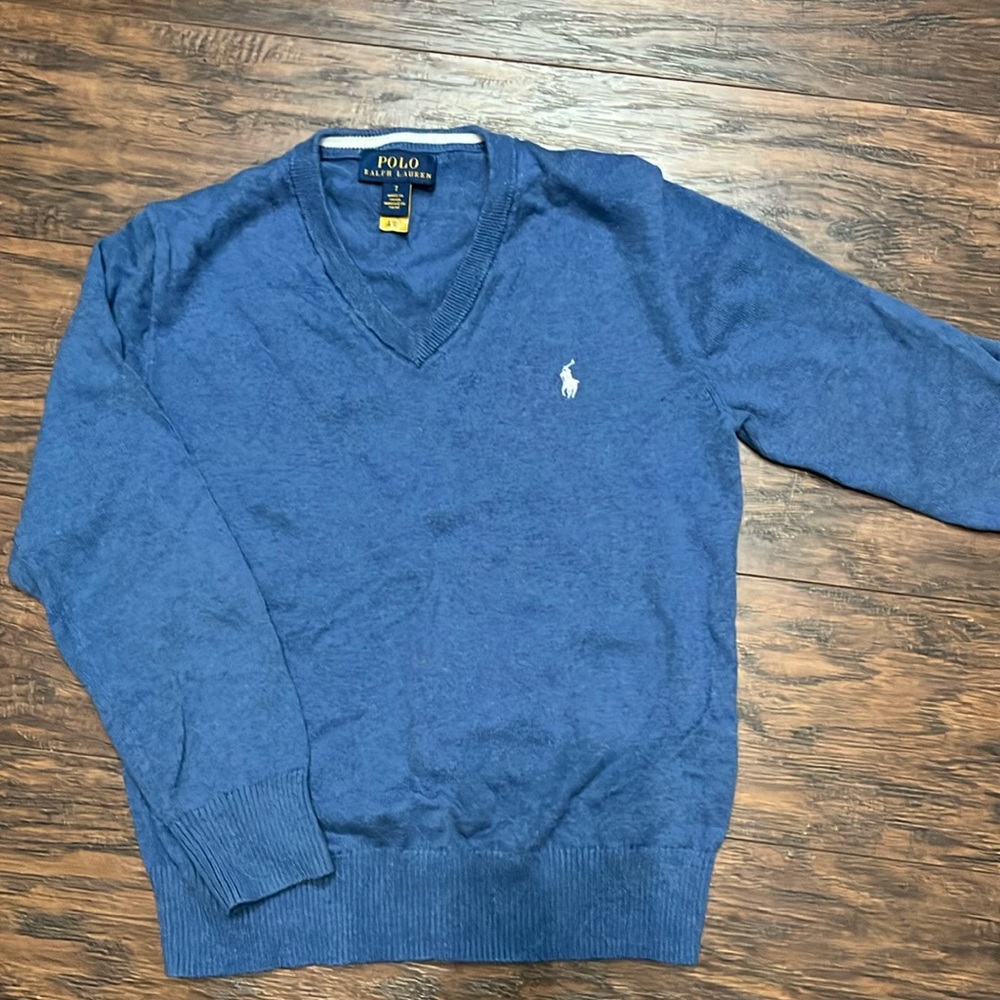 Polo Ralph Lauren boys size 7 sweater in blue